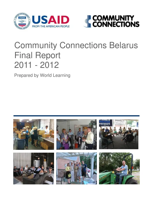 Community connections Belarus final report 2011-2012