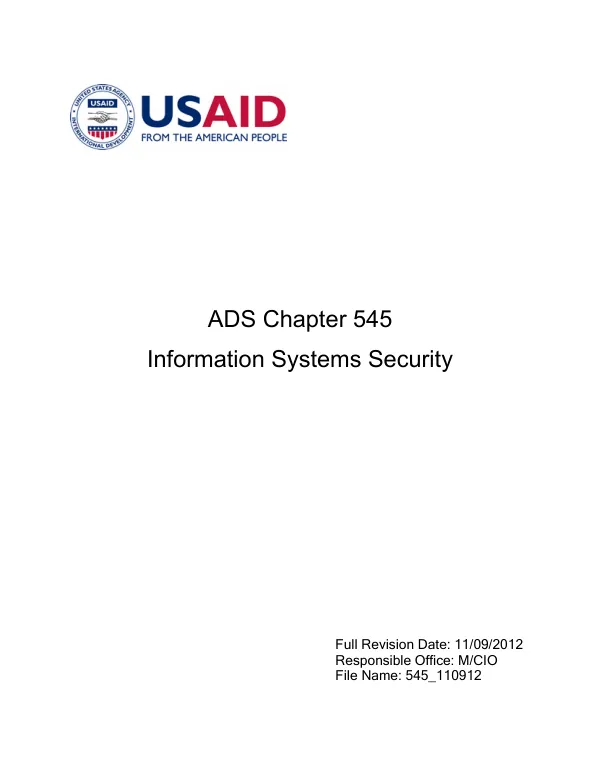 ADS chapter 545 : information systems security