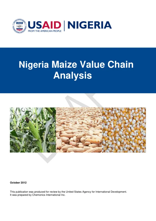 Nigeria Maize value chain analysis