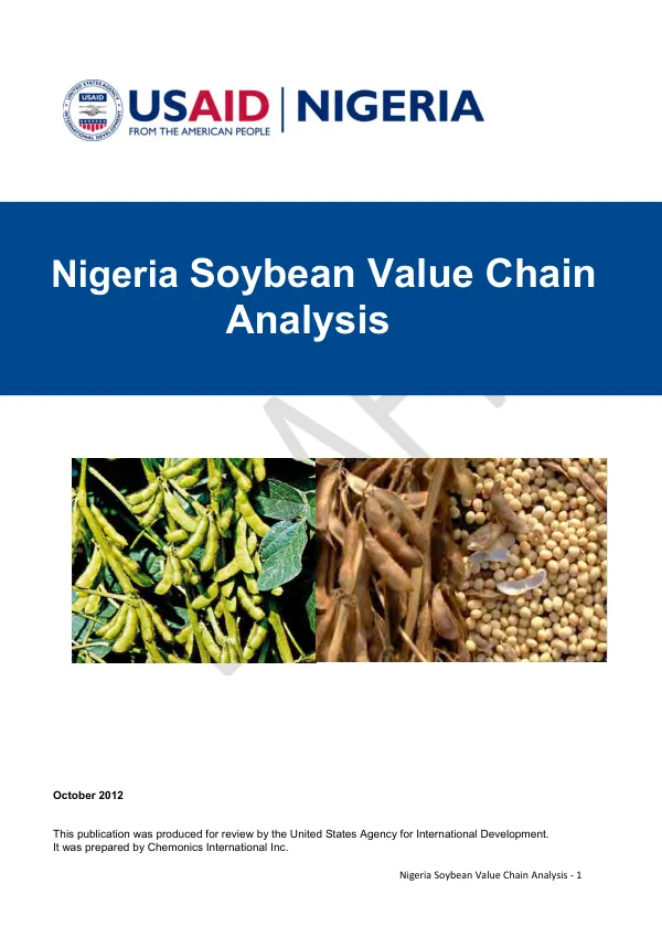 Nigeria soybean value chain analysis