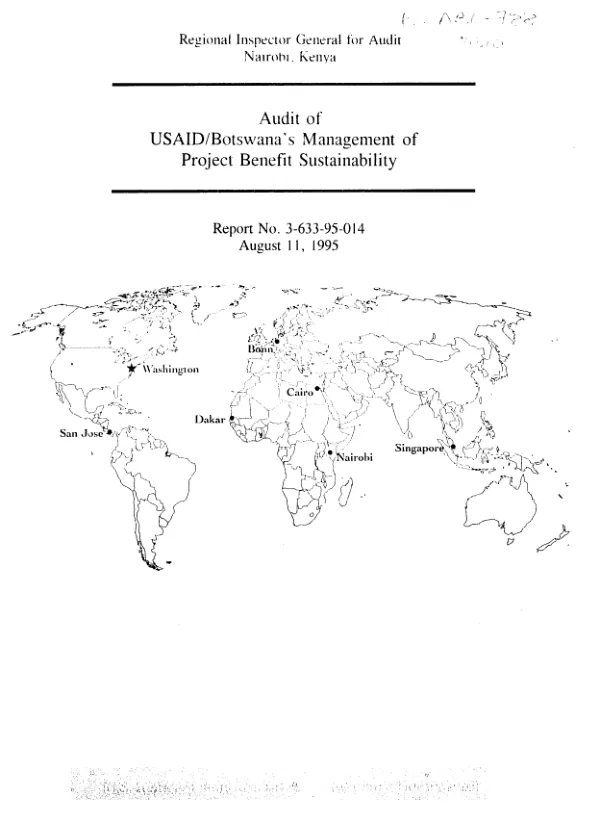 Audit of USAID/Botswana"s management of project benefit sustainability