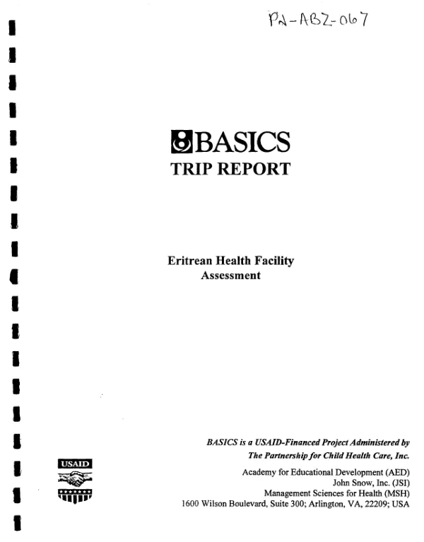 Eritrean health facility assessment