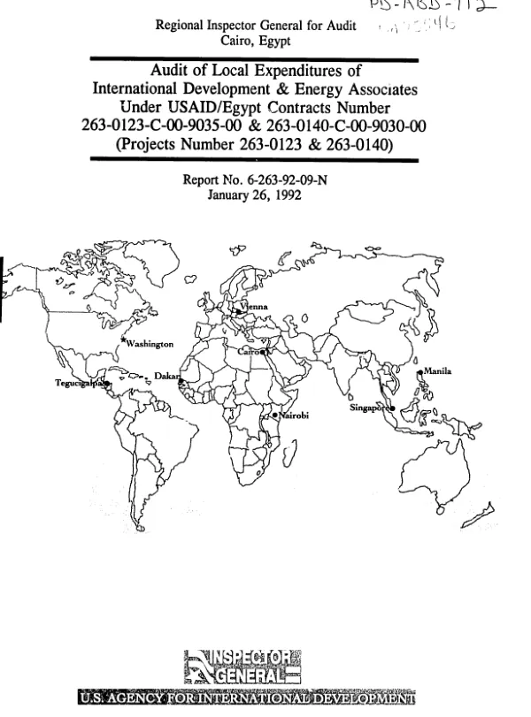 Independent technical review panel : United States-Asia Environmental Partnership