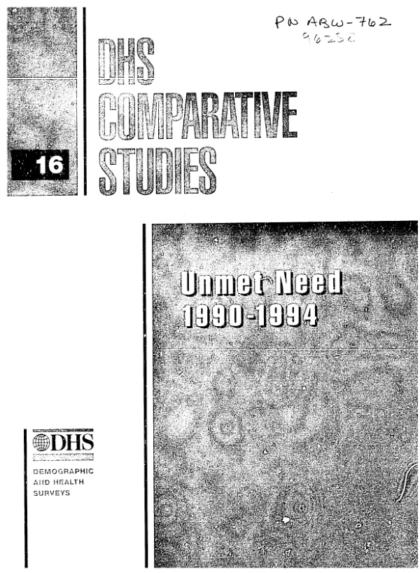 Unmet need : 1990-1994