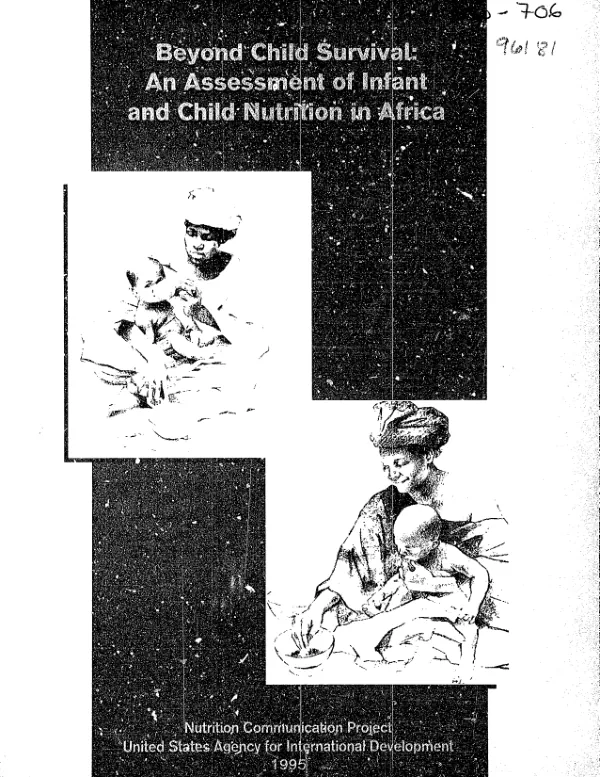 Beyond child survival : program options to benefit infant nutrition in sub-Saharan Africa