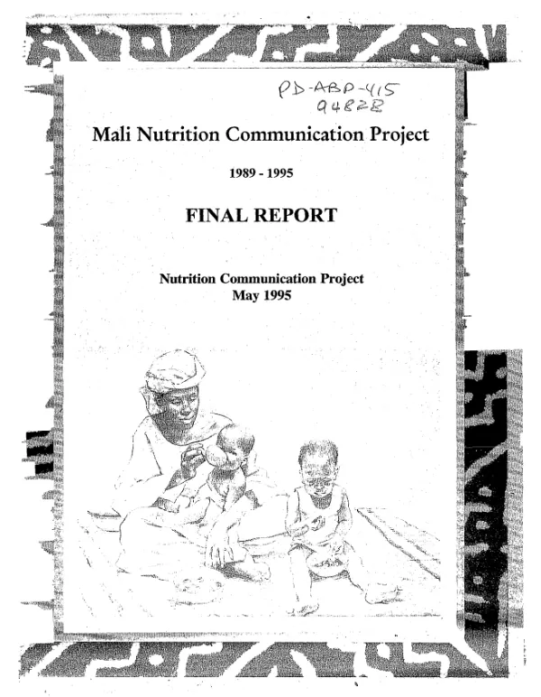 Mali : nutrition communication project, 1989-1995 : final report