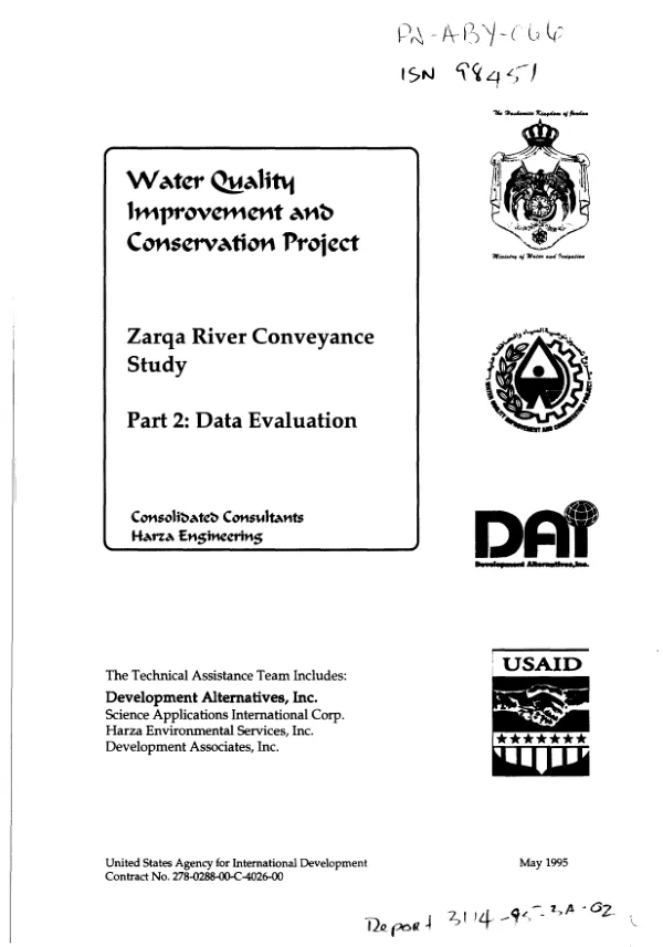Zarqa River conveyance study : part 2 -- data evaluation