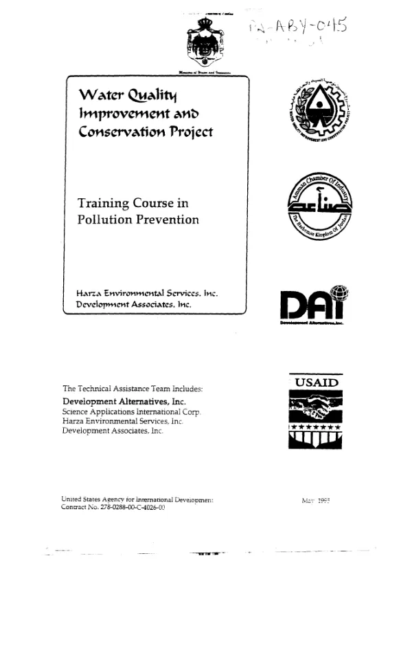 Training course in pollution prevention