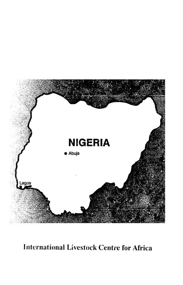 Index to livestock literature on Nigeria