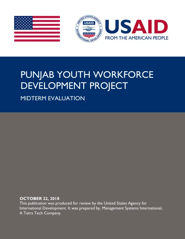 Punjab youth workforce development project : midterm evaluation