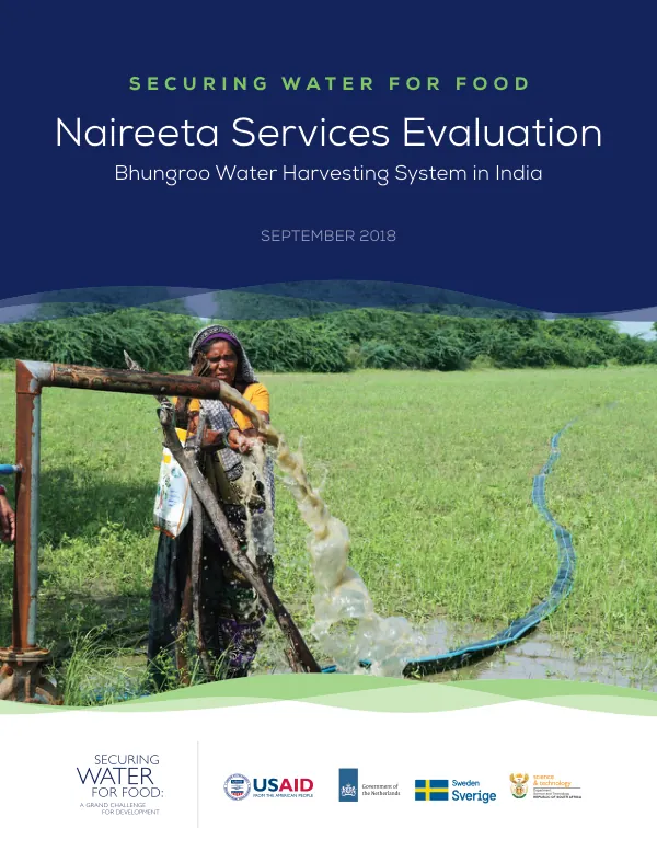 Securing water for food : Naireeta Services evaluation : bhungroo water harvesting system in India