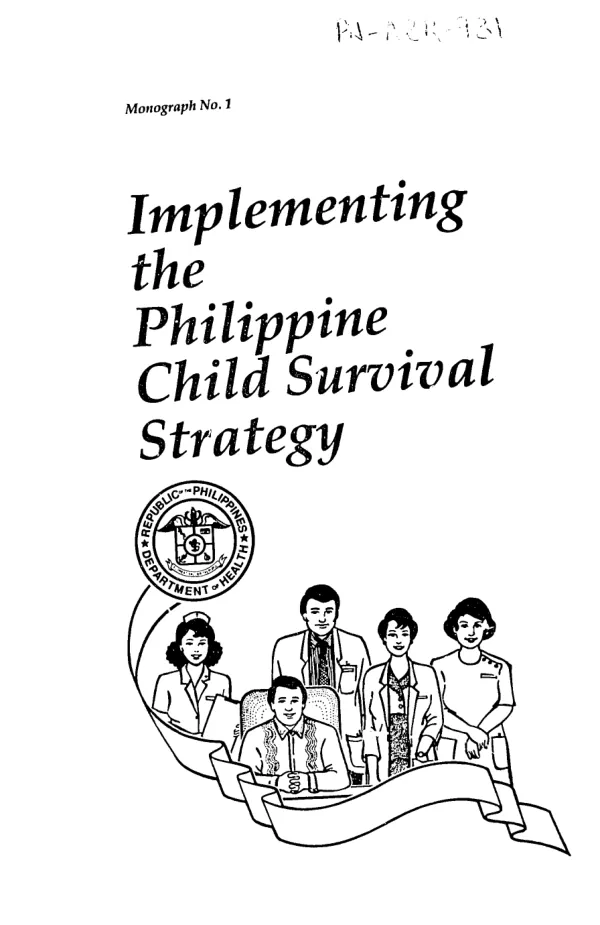 Implementing the Philippine child survival strategy