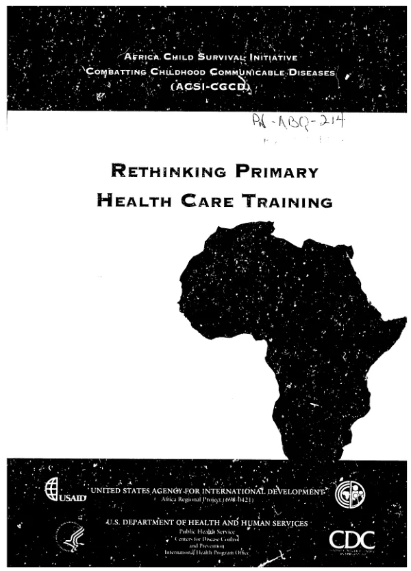 Viewpoint : rethinking PHC training
