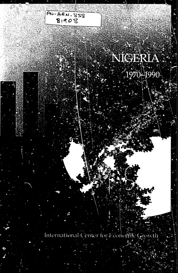 Nigeria : policy responses to shocks, 1970-1990