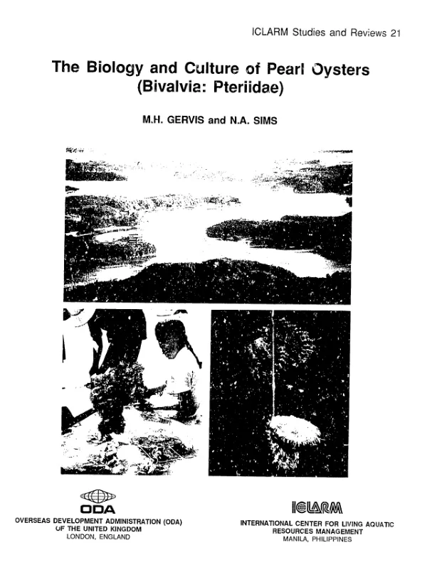 Biology and culture of pearl oysters (bivalvia : Pteriidae)