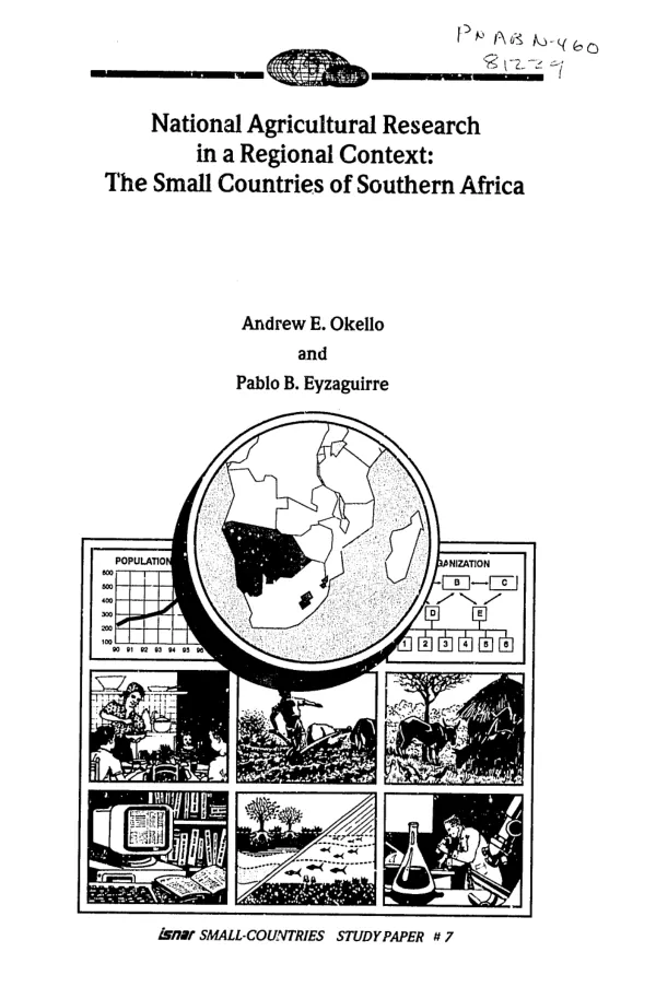 National agricultural research in a regional context : the small countries of Southern Africa