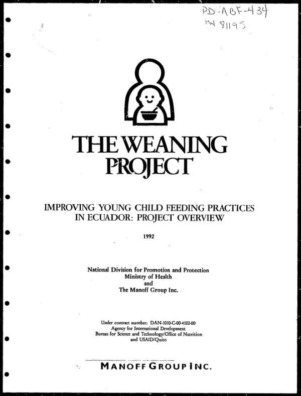 Improving young child feeding practices in Ecuador : project overview