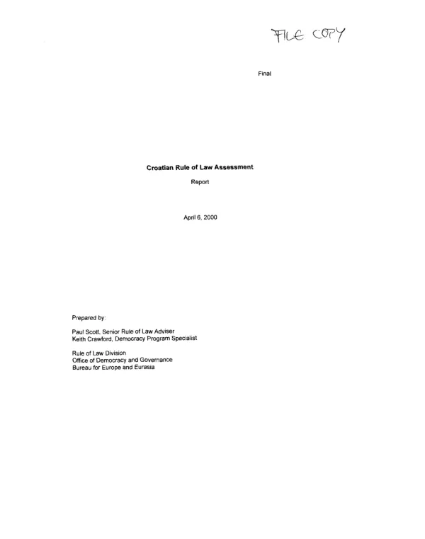Croatian rule of law assessment report