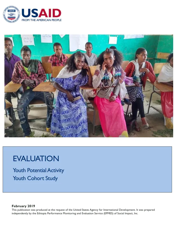 Evaluation : youth potential activity : youth cohort study