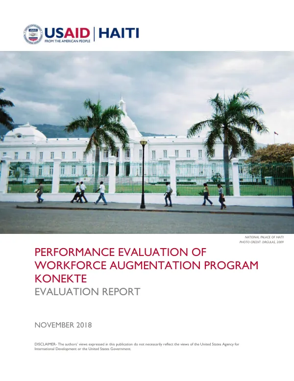 Performance evaluation of workforce augmentation program KONEKTE : evaluation report