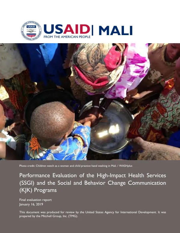 Performance evaluation of the high-impact health services (SSGI) and the social and behavior change communication (KJK) programs : final evaluation report