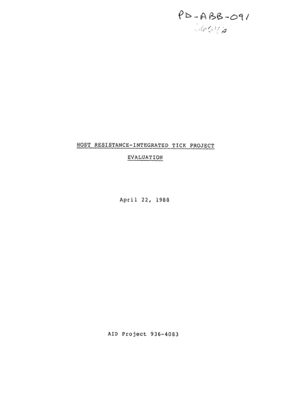 Hillside units, wage labor, and rural Haitian land tenure : a proposal for the organization of erosion control projects