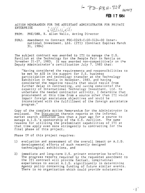 Letter grant agreement to Latin American Confederation of Credit and Savings Cooperatives (COLAC) for support of the credit union movement