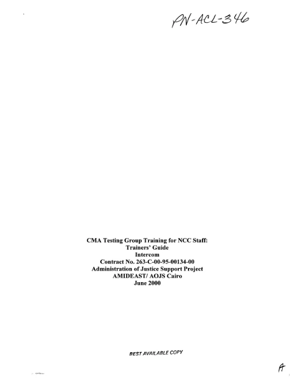 Private sector training needs assessment : human resources development assistance (HRDA) project, USAID/Guinea
