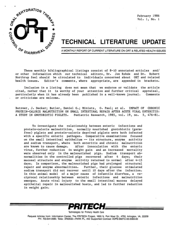 ORT technical literature update