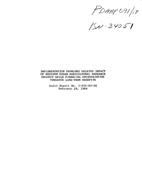 Historical review of USAID"s social sector performance in the 1982-87 country assistance program