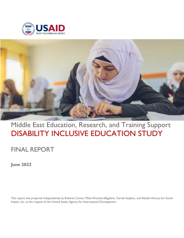 MEER Disability Inclusive Education Study Final Report