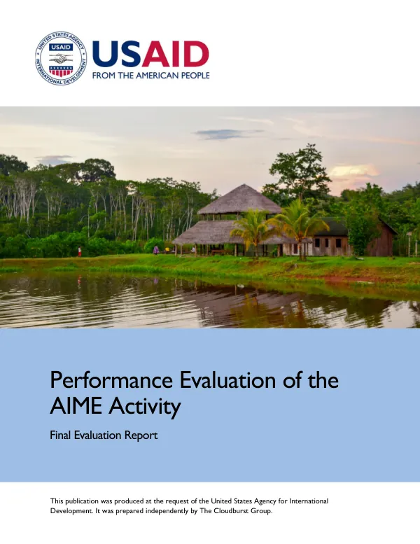 Performance evaluation of the AIME activity : final evaluation report