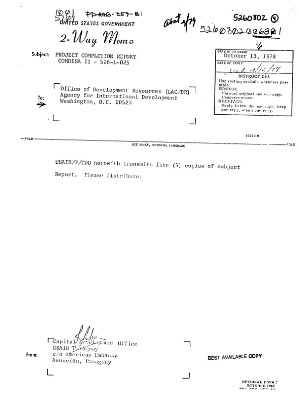 Irrigation development options and investment strategies for the 1980"s : USAID/Peru