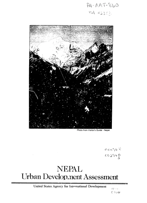 Nepal : urban development assessment