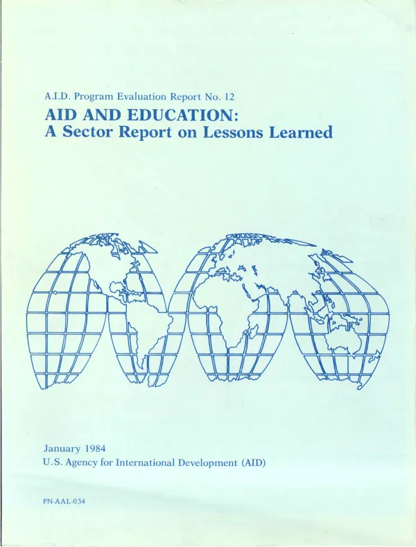 AID and education : a sector report on lessons learned