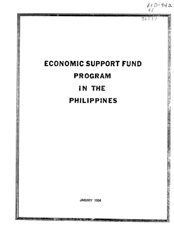 Economic support fund program in the Philippines