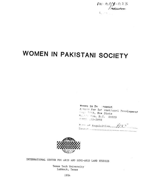 Women in Pakistani society