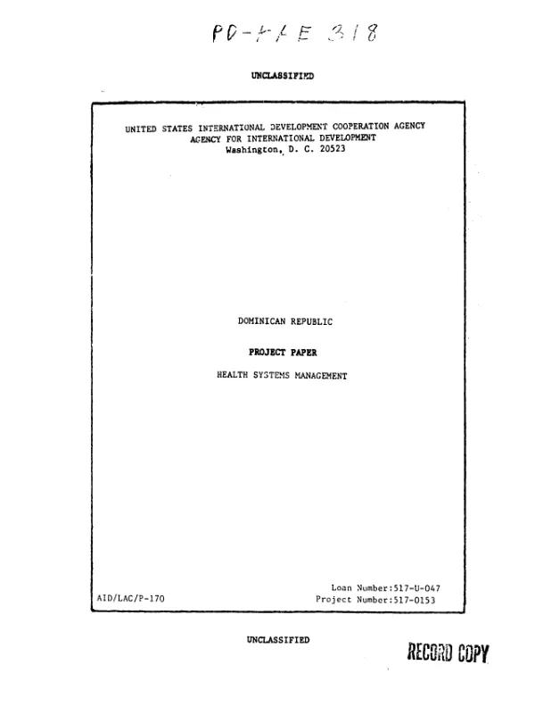 Health systems management