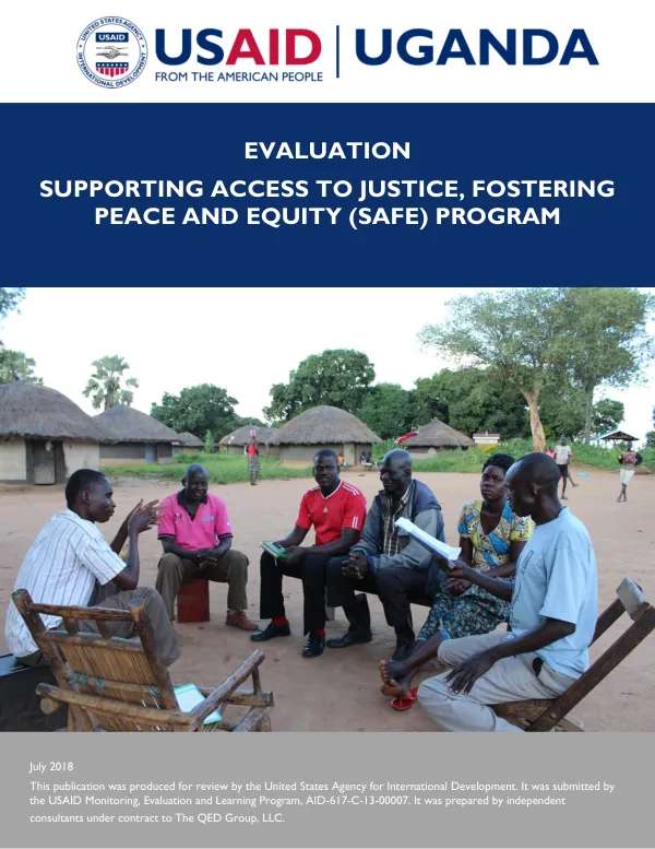 Evaluation : supporting access to justice, fostering peace and equity (SAFE) program