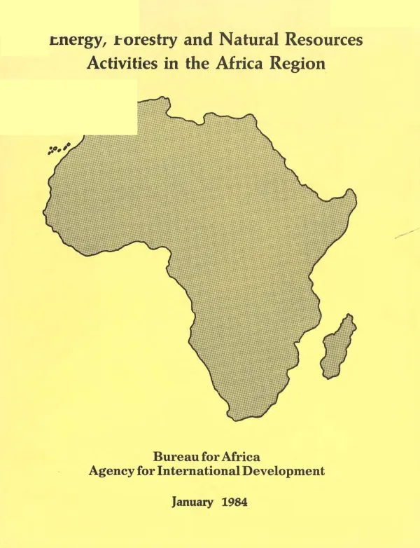 Energy, forestry and natural resources activities in the Africa region
