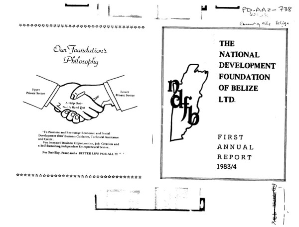 National Development Foundation of Belize Ltd. : first annual report 1983/4