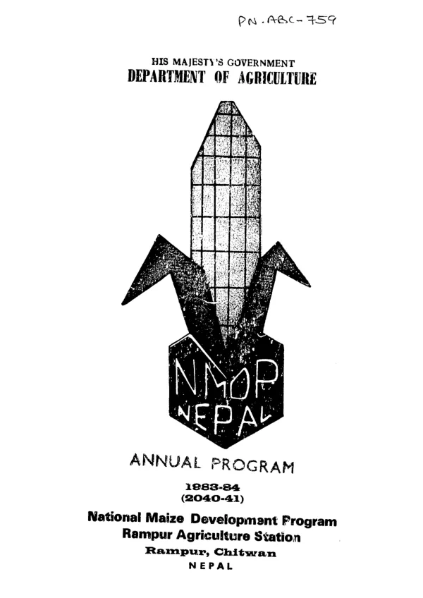 Annual program 1983/1984 (2040/2041) : National Maize Development Program