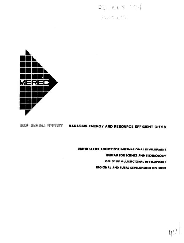 1983 annual report : managing energy and resource efficient cities