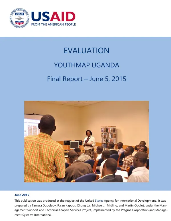 Evaluation youthmap Uganda : final report