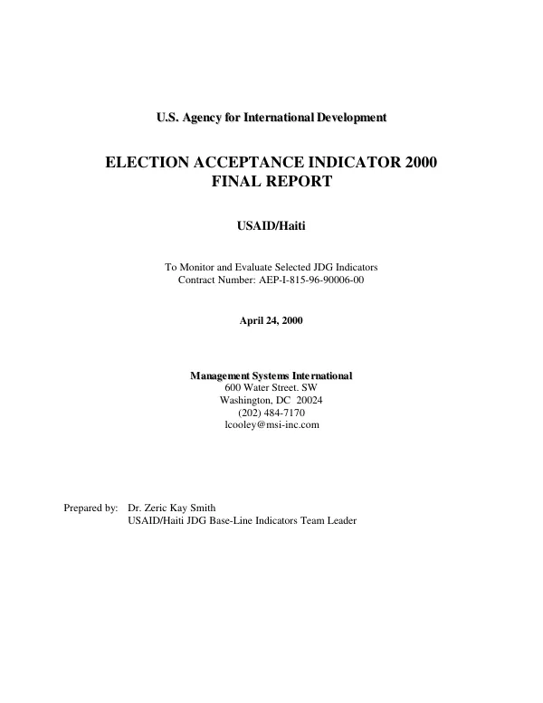 Base line information on financial management performance