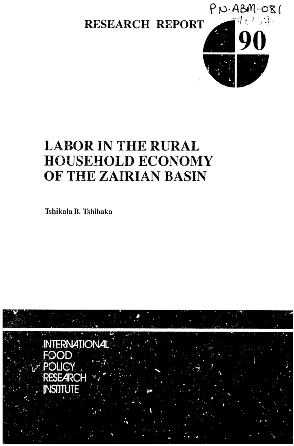 Labor in the rural household economy of the Zairian Basin