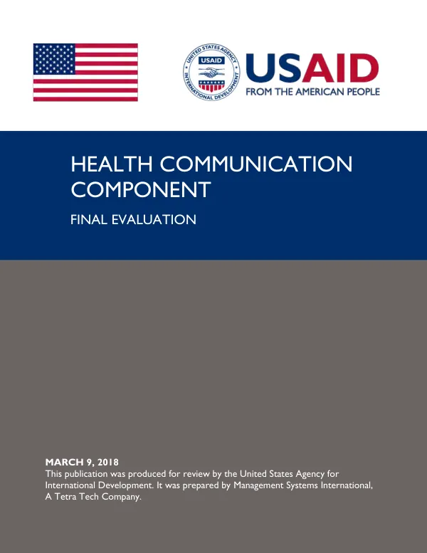 Health communication component final evaluation