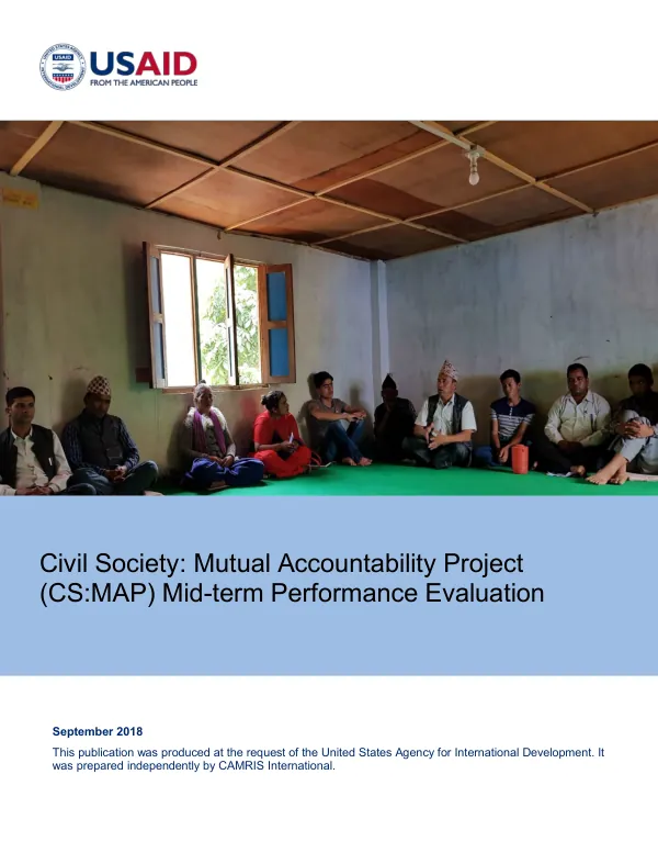 Civil society : mutual accountability project (CS:MAP) mid-term performance evaluation