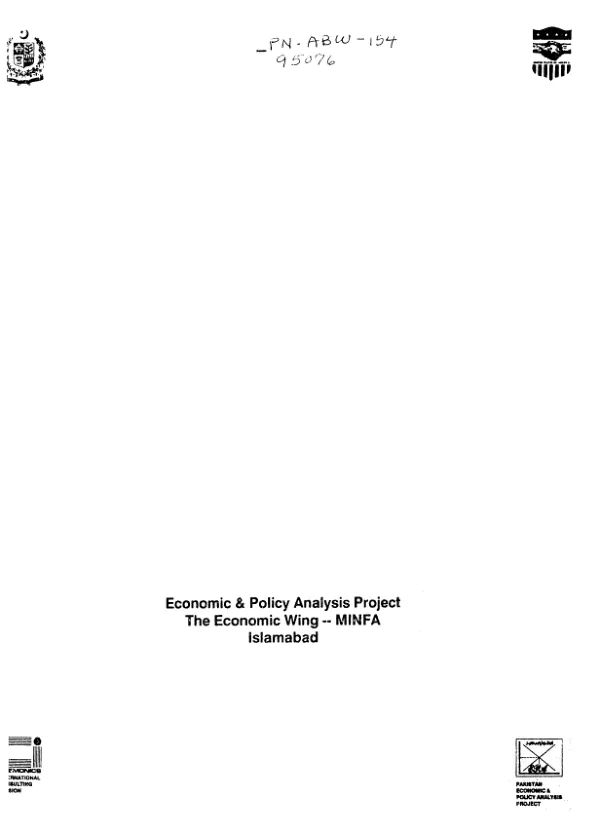 Interindustry linkages and impacts of agriculture in the Pakistan economy
