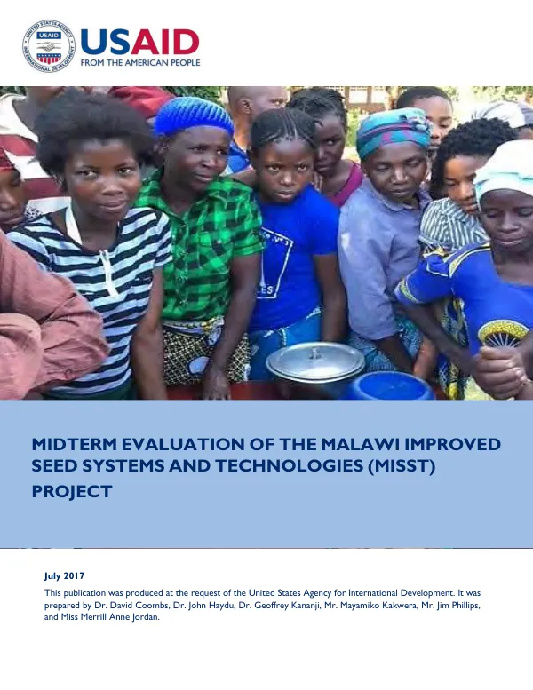Midterm evaluation of the Malawi improved seed systems and technologies (MISST) project